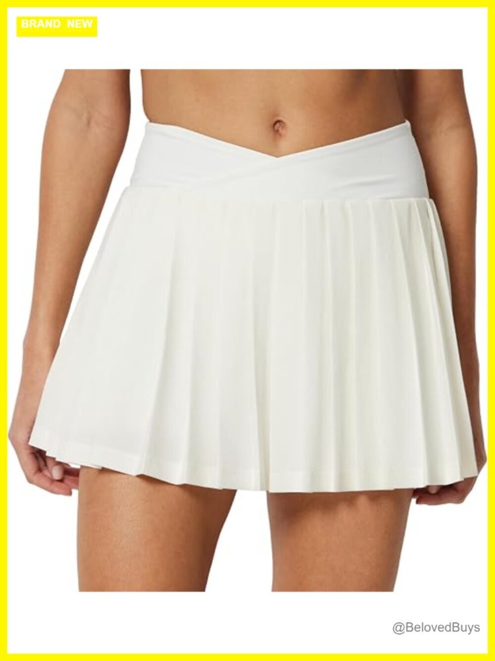 Performance Stretch Woven Pleated Tennis Skort with Pockets